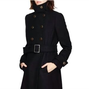 Aritzia Brand: Talula Babaton Winter Pea Coat Wool Cashmere Blend